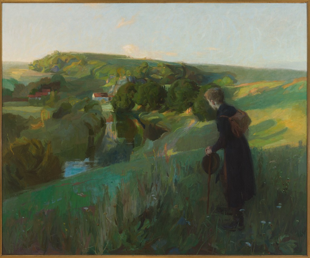 „Nun ade, du stilles Haus“, 1897 von Christian Landenberger (130 x 159 cm)
