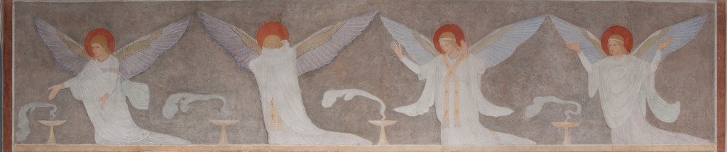 Engelsfries in der Mauruskapelle, Beuron (rechte Wand)